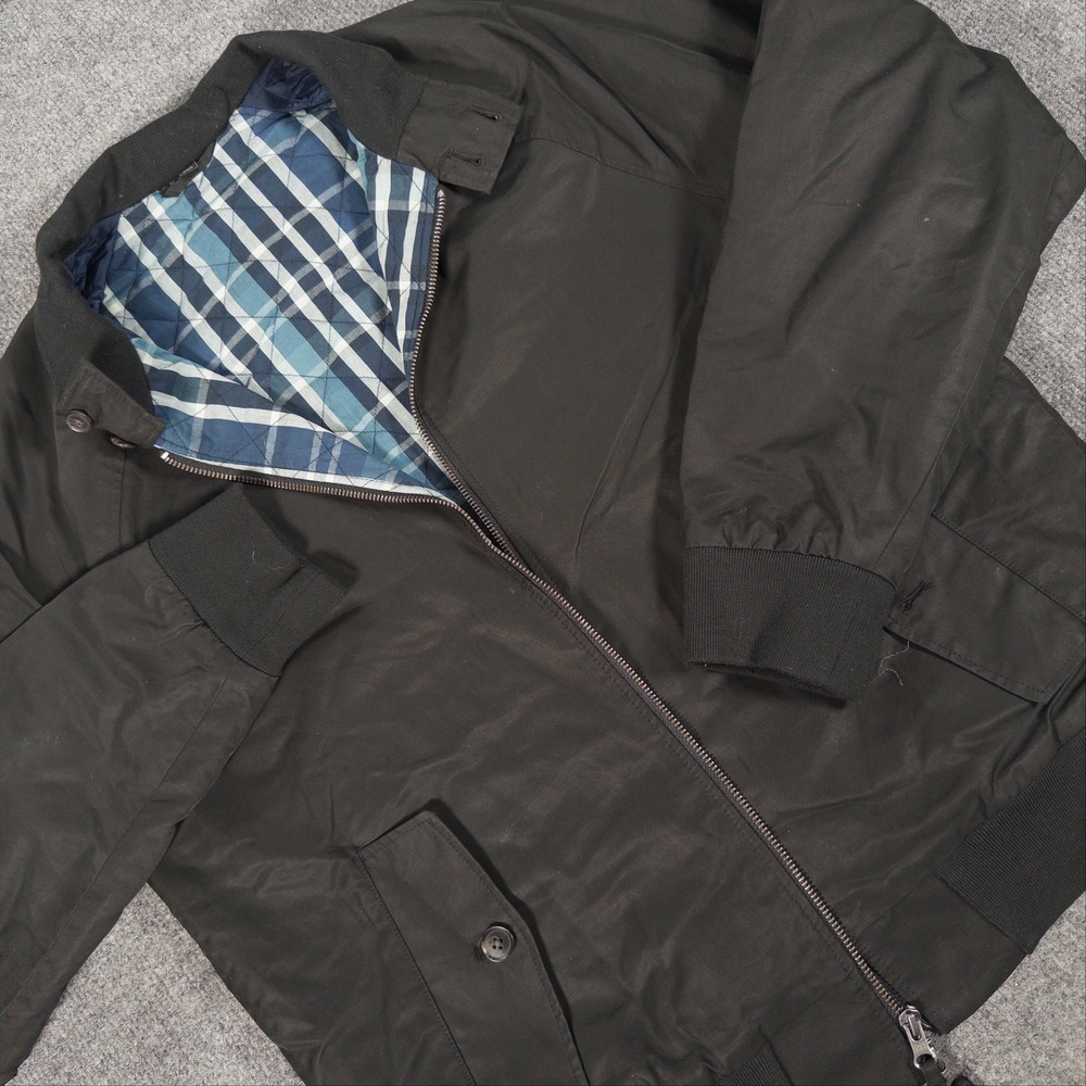 Bonobos Men Primaloft Insulated Harrington Jacket Black Plaid Lined Medium #4853